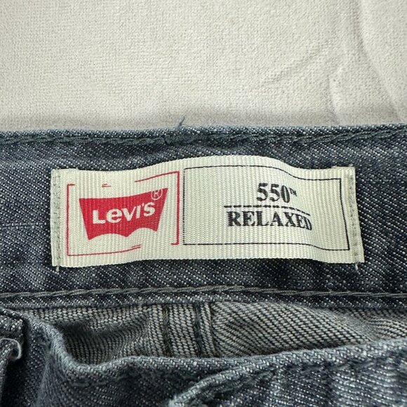 Levis 550 Relaxed Fit Jeans 8 Reg W24 L22 Dark Wash Denim Kids Casual Wear - Picture 5 of 7